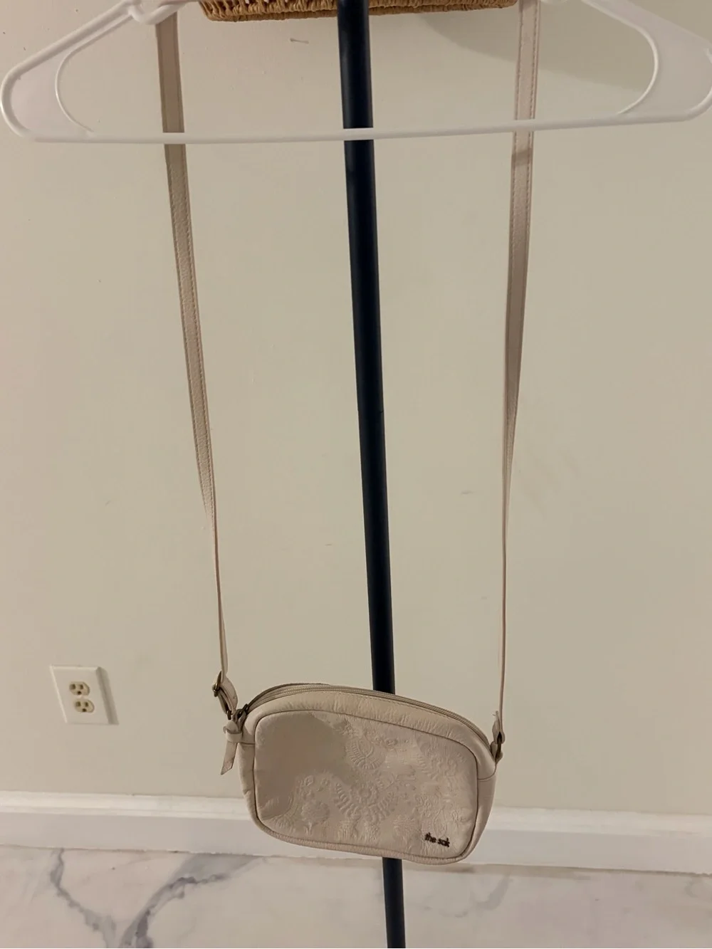 The Sak Beige Embossed Crossbody Bag